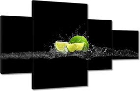 Vászonkép 130x80 Lime fekete