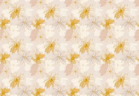 Fotótapéta - Margaréták bézs színekben (147x102 cm)