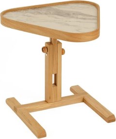 Opus Ucgen 46 - Oak, White Marble
