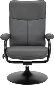 Szürke bőrutánzat relaxációs fotel lábtartóval Istad – Støraa