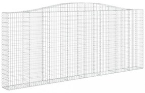 íves horganyzott vas gabion kosár 400x30x160/180 cm