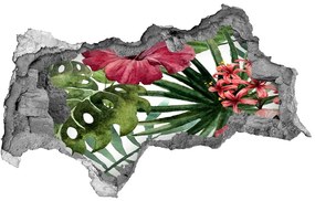 3d-s lyukat fali matrica Trópusi virágok nd-b-74294338