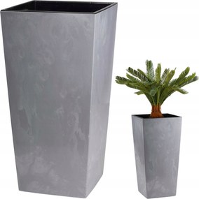 Virágtartó Szürke Beton virágtartó Magas betéttel 68x35 öko