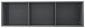 magasfényű szürke szerelt fa könyv-/TV-szekrény 36x30x114 cm