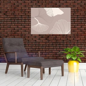 Kép - Bézs színű levelek N⁰1 (90x60 cm)