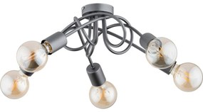 Felületre szerelhető csillár INTER 5xE27/15W/230V szürke