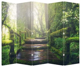Paraván - falépcsők az erdőben (210x170 cm)