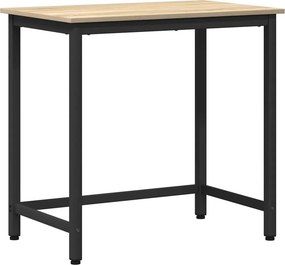 vidaXL asztal Sonoma tölgy 100 x 50 x 76,5 cm Műszaki fa és acél