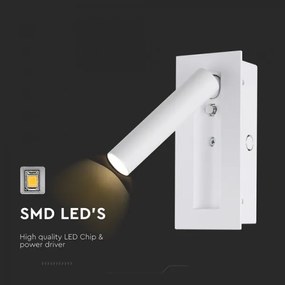 LED fali spotlámpa LED/2W/230V 3000K fehér