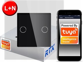 Érintőkapcsoló 2 obw.cz ZigBee Tuya Rtx Sh# L+n