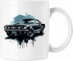 Retro Bögre Autó vintage 5 Fehér 330ml