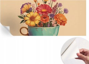 Öntapadós Dekoratív Fotótapéta Hálószobába Színes csokor 250x104 cm