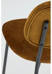 Mustársárga bársony bárszék 92 cm Emma – Light &amp; Living