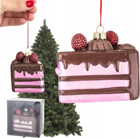 8 Cm-es Üveggömb Karácsonyfára Sütemény Torta Karácsonyi Ajándék