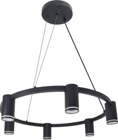 POLUX 326201 PARIS Modern Led Függesztett Lámpa Fekete GU10 IP20