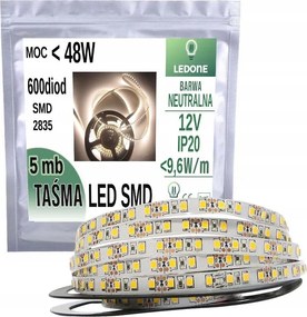 Led Szalag 2835 Smd 120 /m 5m Led Semleges Nappali Díszléc Fehér