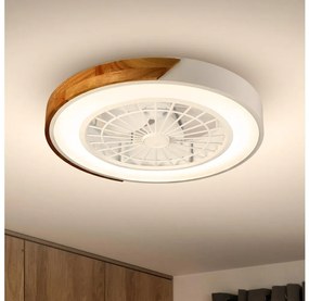 Brilagi Brilagi-LED Dimmelhető lámpa ventilátorral LED/30W/230V 3000-6500K fehér/tölgy + távirányító BG1615