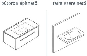 CeraStyle CITY MINI - porcelán mosdó - JOBB csaplyukkal - 50 x 25 cm