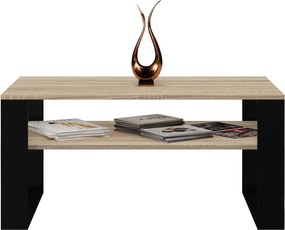 1P dohányzóasztal, sonoma-fekete