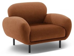 Terrakotta színű buklé fotel Poppy – Micadoni