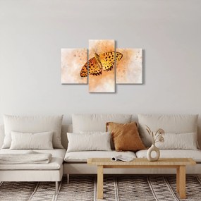 Kép - narancssárga pillangó, akvarell (90x60 cm)