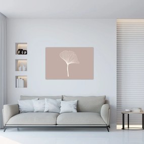 Kép - Bézs színű levelek N⁰5 (90x60 cm)