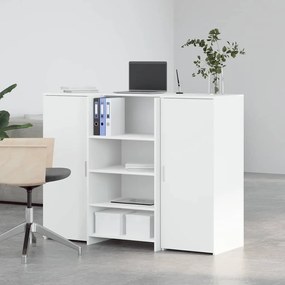 recepciós pult fehér 135x50x103,5 cm szerelt fa