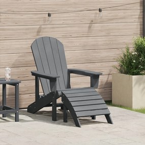 Adirondack szék lábtámasz nélkül Világosszürke HDPE