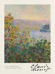 Festmény reprodukció The Flower Beds - Claude Monet, (30 x 40 cm)