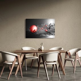 Piros gömbök képe (90x60 cm)