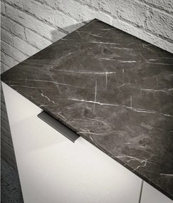Stone 4 fiókos, 1 ajtós komód fehér 120cm