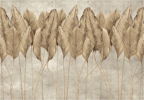 Fotótapéta Levelek Toll 3D Beton Hálószoba Nappali Fali Tapéta 200x140