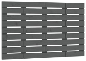 szürke tömör fenyőfa fali fejtámla 106 x 3 x 63 cm