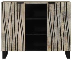 Komód Fehér 90 x 33 x 75 cm tömör mangófa