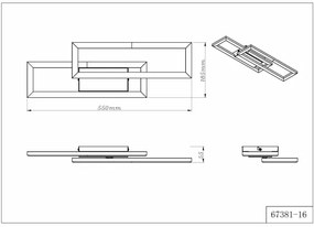 Globo 67381-16 - LED mennyezeti lámpatest WILTON LED/16W/230V 3000/4000/6000K