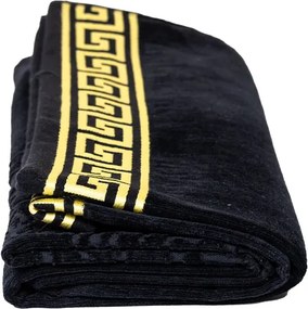 POSEIDON Strandtörölköző fekete 165x90cm