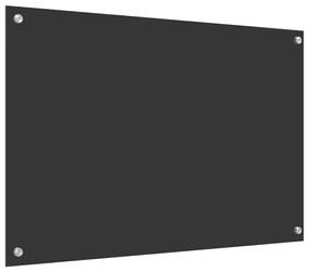 Konyhai Csempe Sötétszürke 90x60x0,6 cm Edzett Üveg