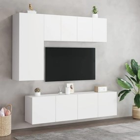 2 db fehér falra szerelhető TV-szekrény 60 x 30 x 41 cm