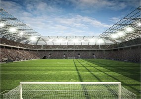 Fotótapéta Focistadion A mérkőzés energiája lelátó vinil 312x219 zöld +ragasztó
