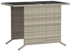 vidaXL 3 részes világosszürke polyrattan bisztrógarnitúra párnákkal