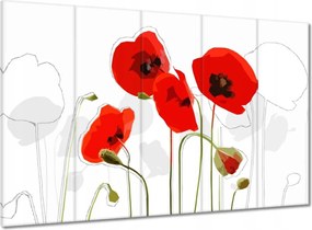 Vászonkép 100x70 Piros pipacs Virágok