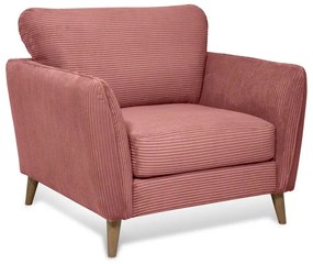 Rózsaszín kordbársony fotel Paris – Scandic