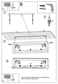 Sollux SL.0078 - Mennyezeti lámpa FENIKS 2 2xE27/60W/230V fehér