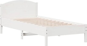 vidaXL fehér tömör fenyőfa ágy matrac nélkül 100 x 200 cm