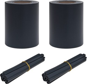 vidaXL Kerti privacy képernyők 2 pcs Sötétszürke 35 x 0,19 m PVC