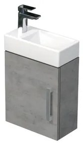 SAT Cube Way Fürdőszobaszekrény mosdóval 40x47,5x20 cm beton matt CUBE320401DBE