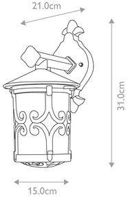 Elstead BL8-BLACK - Kültéri fali lámpa HEREFORD 1xE27/100W/230V IP23