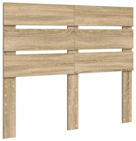 vidaXL Ágykeret fiókkal fejtámlával Sonoma tölgy 135 x 190 cm Faanyag