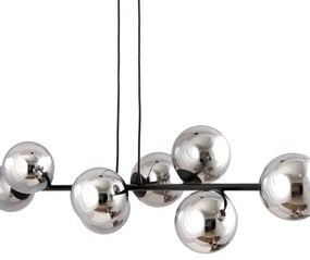 Csillár zsinóron ROSSI 8xE14/10W/230V fekete/szürke