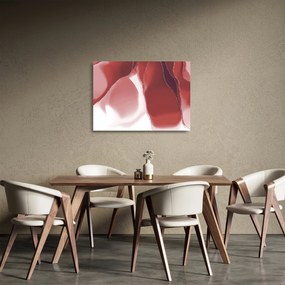 Üveg kép - Piros absztrakt virág N⁰3 (70x50 cm)